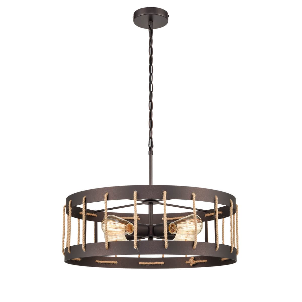 Vele Luce Wong Светильник подвесной Loft D550*H232/1330 коричневый | brown металл | metal VL6426P14