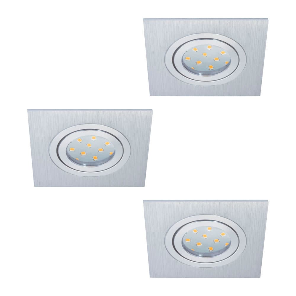 Eglo 98637 Cветодный компект встраиваемых светильников AREITIO регул., 3x5W(GU10), 95х95, ЕТ115, 3х400lm, алюминий