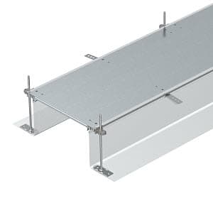 OBO Bettermann Секция кабель-канала OKA-G глухая, с фиксаторами 2400x300x40–240 мм (сталь) 7424062