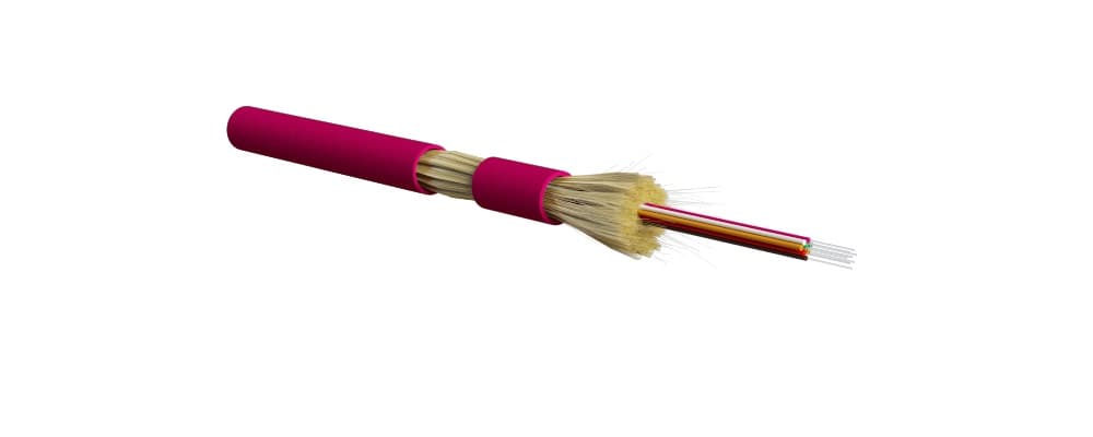Hyperline FO-DT-IN-504-12-LSZH-MG Кабель волоконно-оптический 50/125 (OM4) многомодовый, 12 волокон, плотное буферное покрытие (tight buffer), для вну 390747