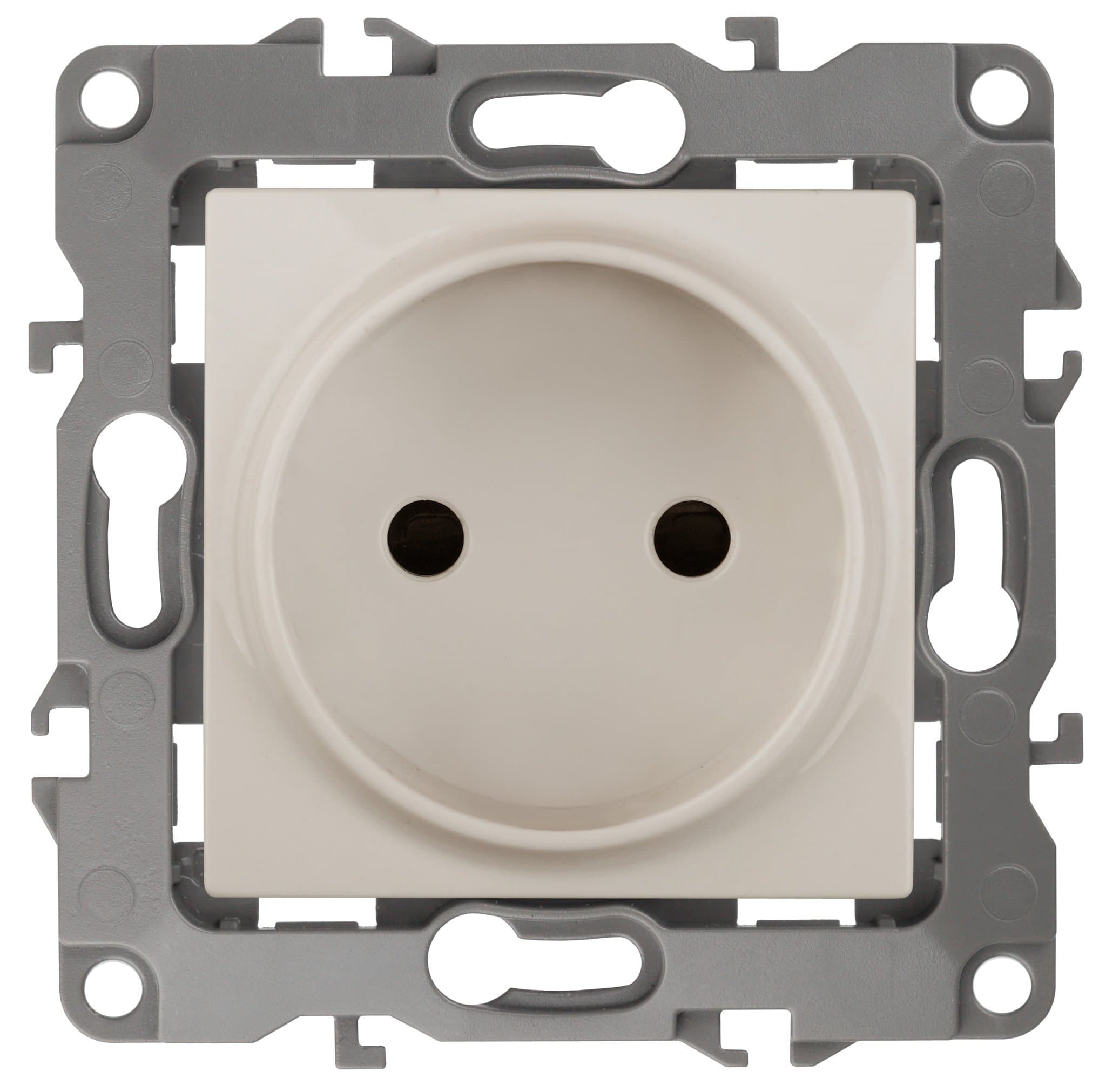 ЭРА 12-2105-02 Розетка 2P, 16A-250В, IP20, 12, Слоновая кость