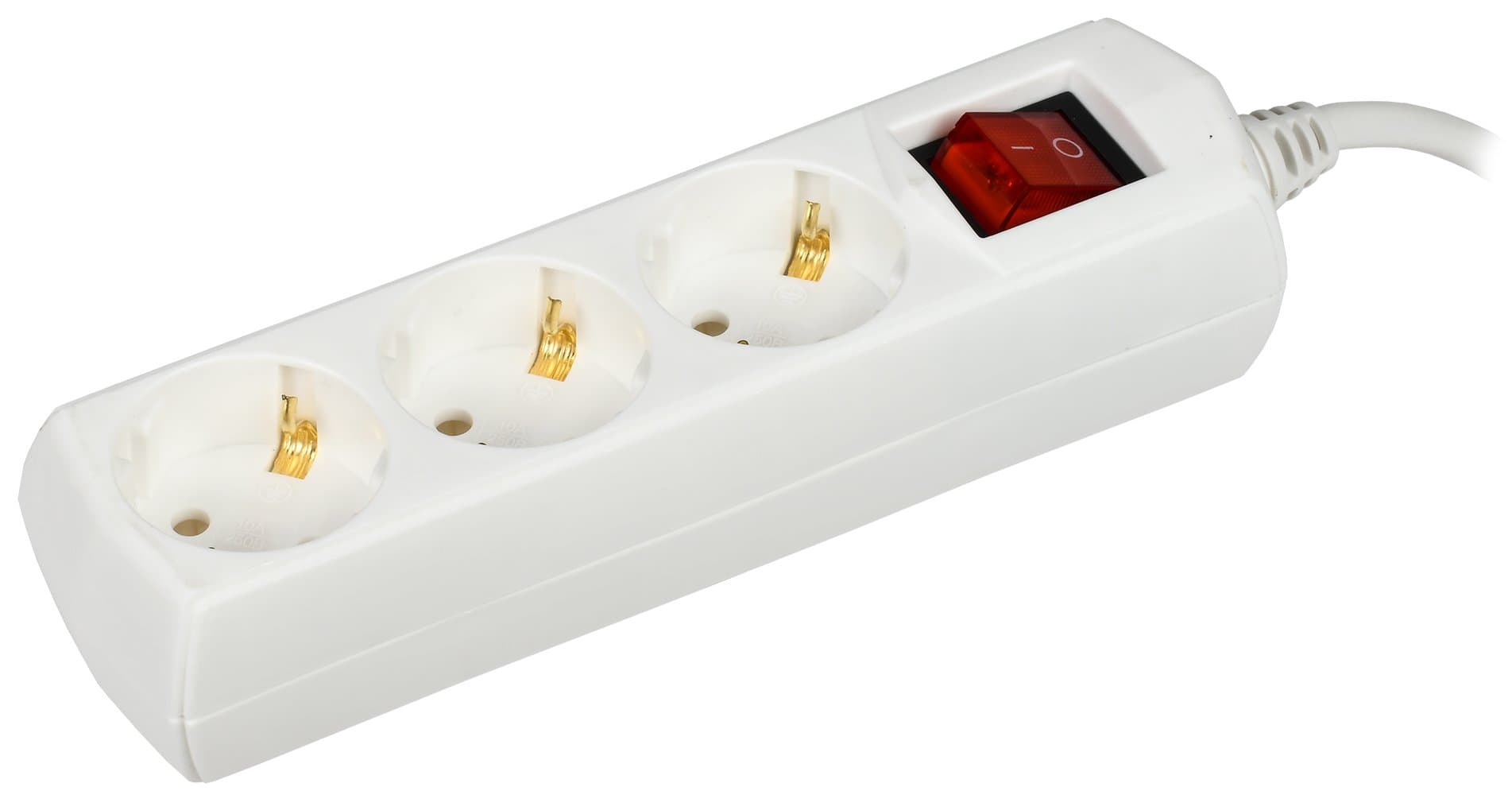 IEK GENERICA Удлинитель У03В 3 места 2P+PE/1,5м 3х1мм2 10А/250В GENERICA WYP10-10-03-D15-ZK-G