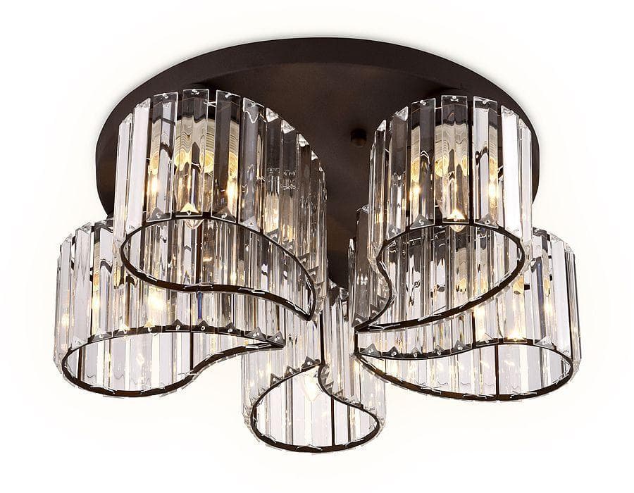Ambrella Потолочный светильник TR5203/5 CF/CL кофе/прозрачный E27/5 max 40W D500*180 — миниатюра 1