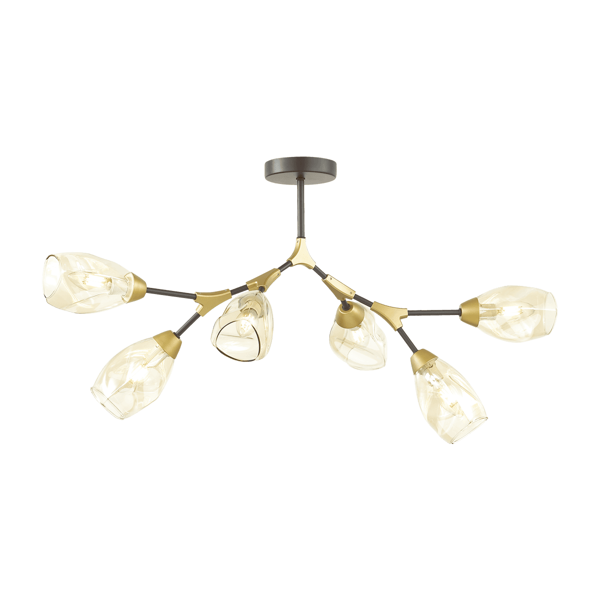 Lumion 4563/6C MODERNI LN21 черный, золотой Люстра потолочная E14 6*40W 220V FAWN — миниатюра 2
