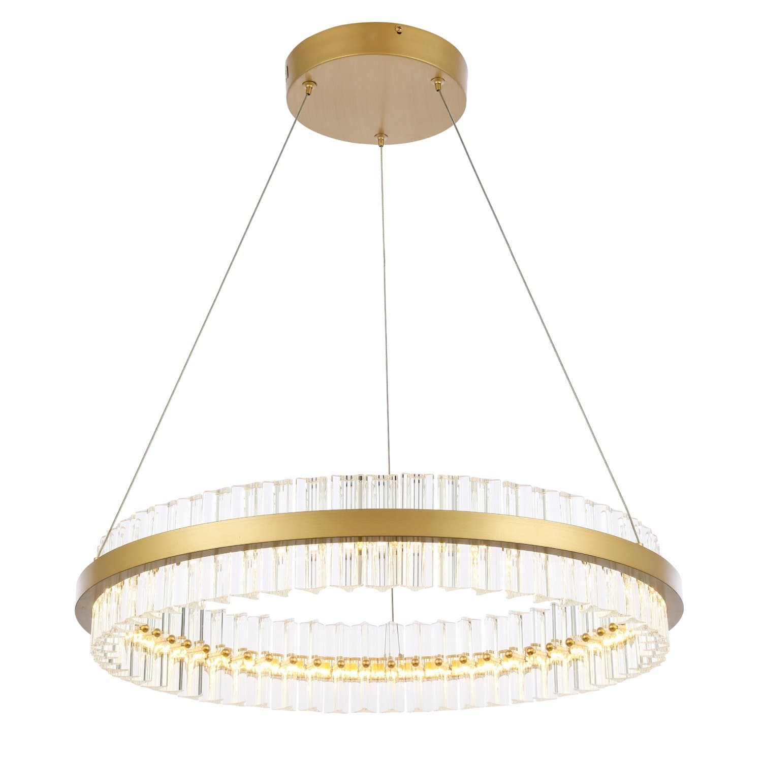 ST Luce SL383.213.01 Светильник подвесной Матовое золото/Прозрачный LED 1*44W — миниатюра 1