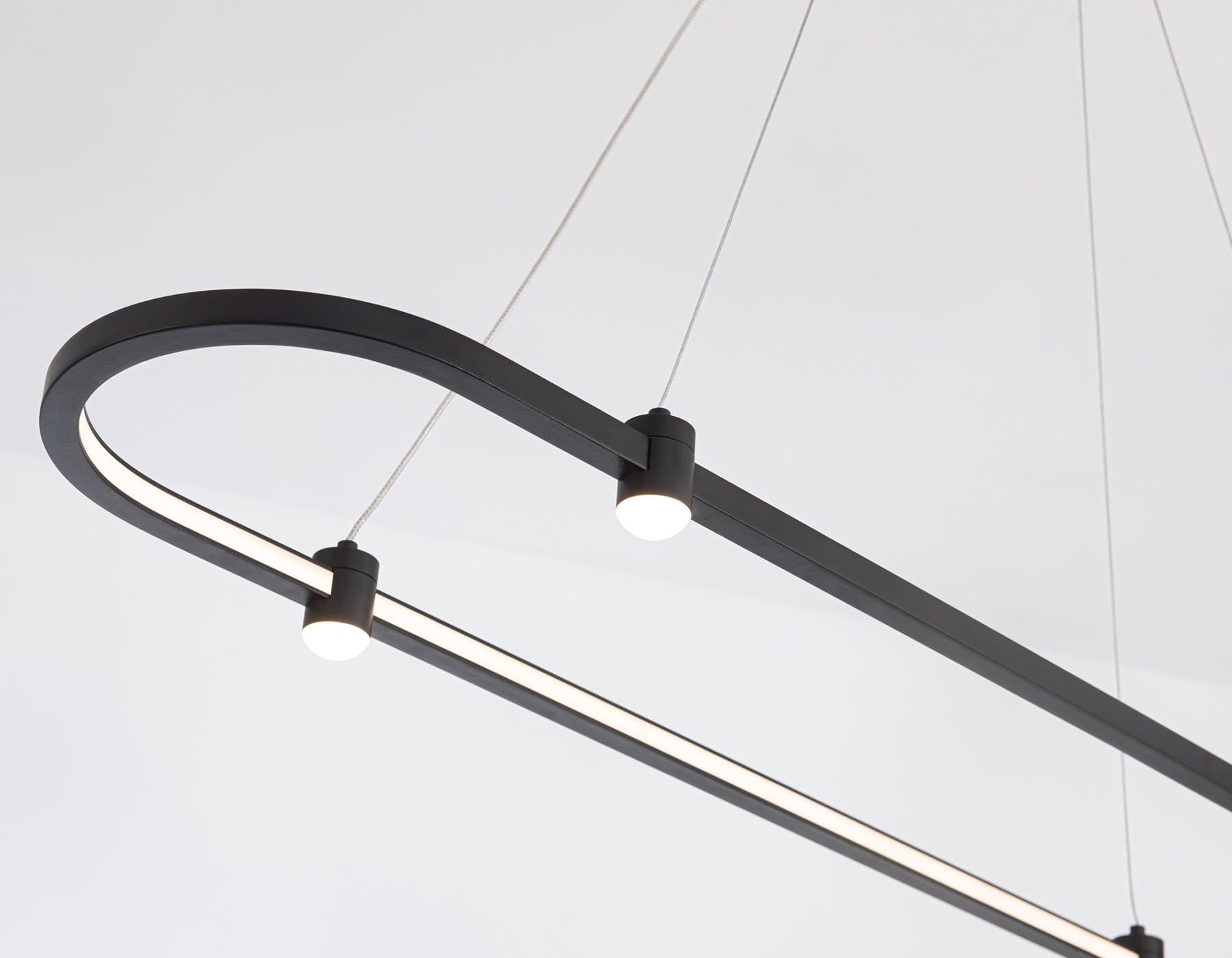 Ambrella Светильник подвесной светодиодный FL5589/1+4 BK черный 30W 3000K/4200K/6400K 1000*200*1300 (без ПДУ) — миниатюра 7
