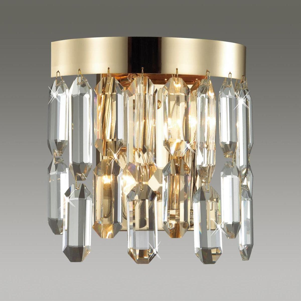 Odeon Light 4986/2W HALL ODL22 385 золотой/хрусталь Бра E14 2*40W DAKISA — миниатюра 4