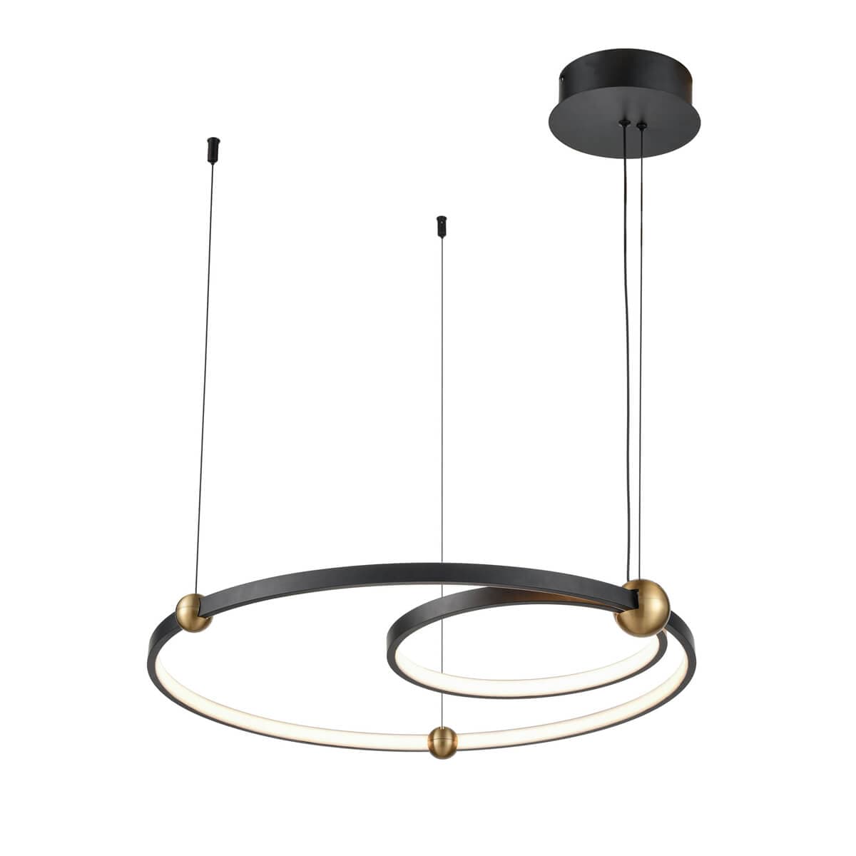 Vele Luce Atomo Светильник подвесной Led L600*W630*H100/1500 черный | black металл | metal VL7252P12
