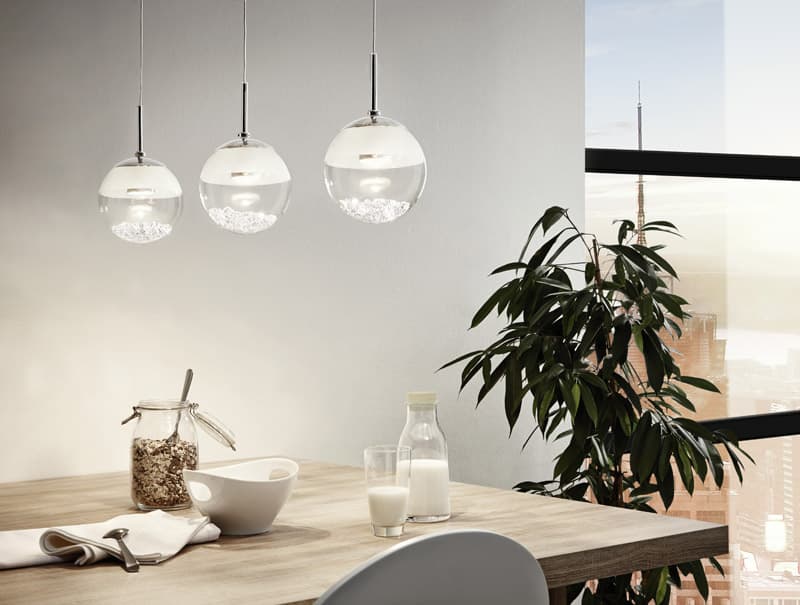 Eglo Подвес LED MONTEFIO 1, 3х5W (LED), хром/стекло, насыпной хрусталь 93784 — миниатюра 2