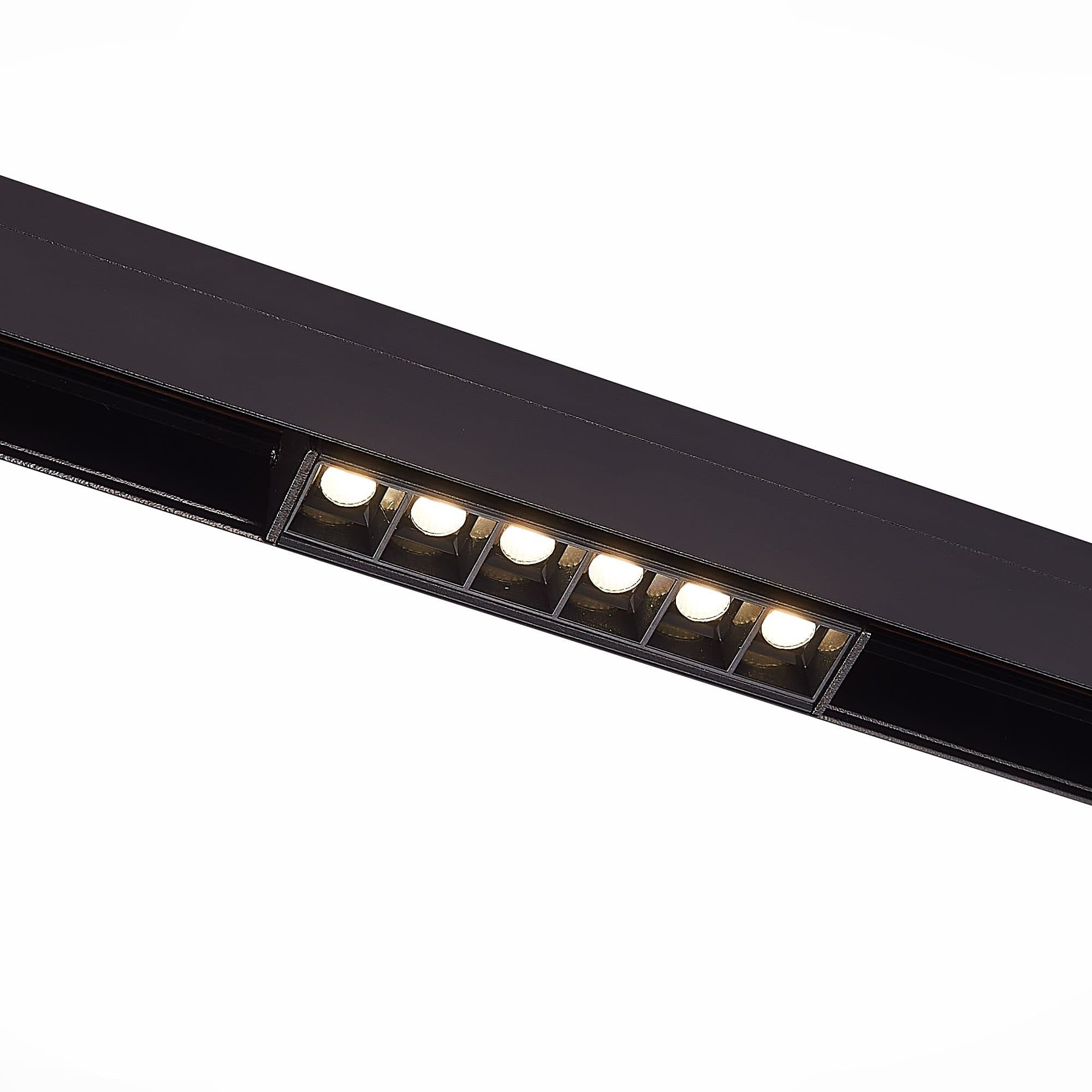 ST Luce ST361.436.06 Магнитный трековый светильник Черный LED 1*6W 3000K 532Lm Ra>80 36° IP20 L115xW22xH44 48V