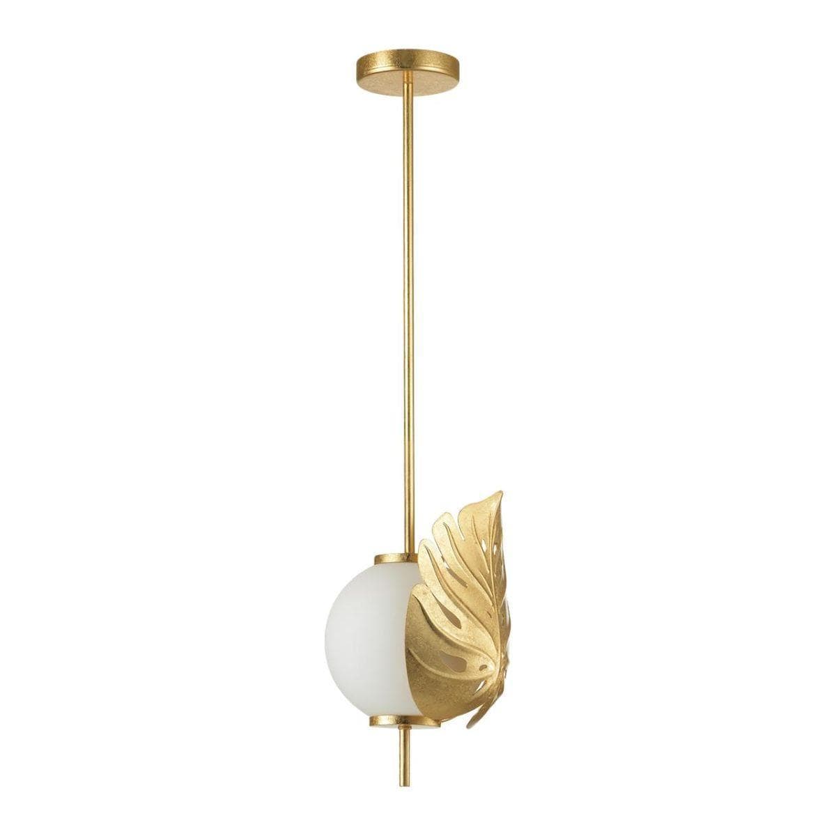 Odeon Light 4864/1 MODERN ODL_EX22 45 золотистый/белый/стекло Подвес E14 1*40W JUNGLE — миниатюра 1
