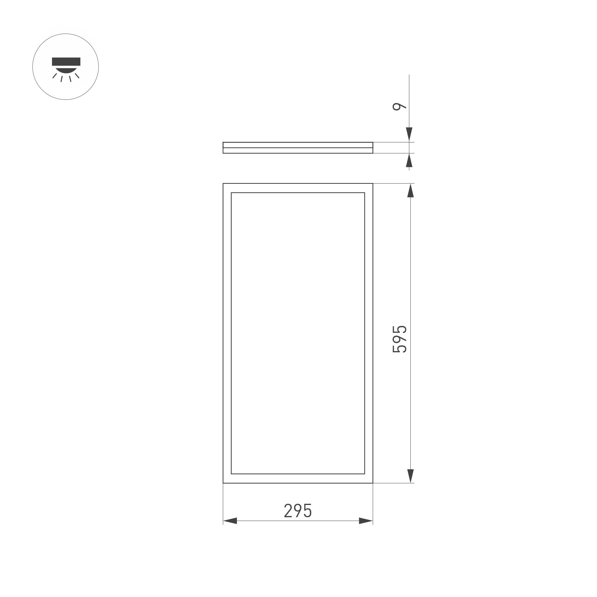Arlight Светильник DL-INTENSO-S300x600-28W Warm3000 (WH, 120 deg, 230V) (IP20 Металл, 3 года) 036231 — миниатюра 2