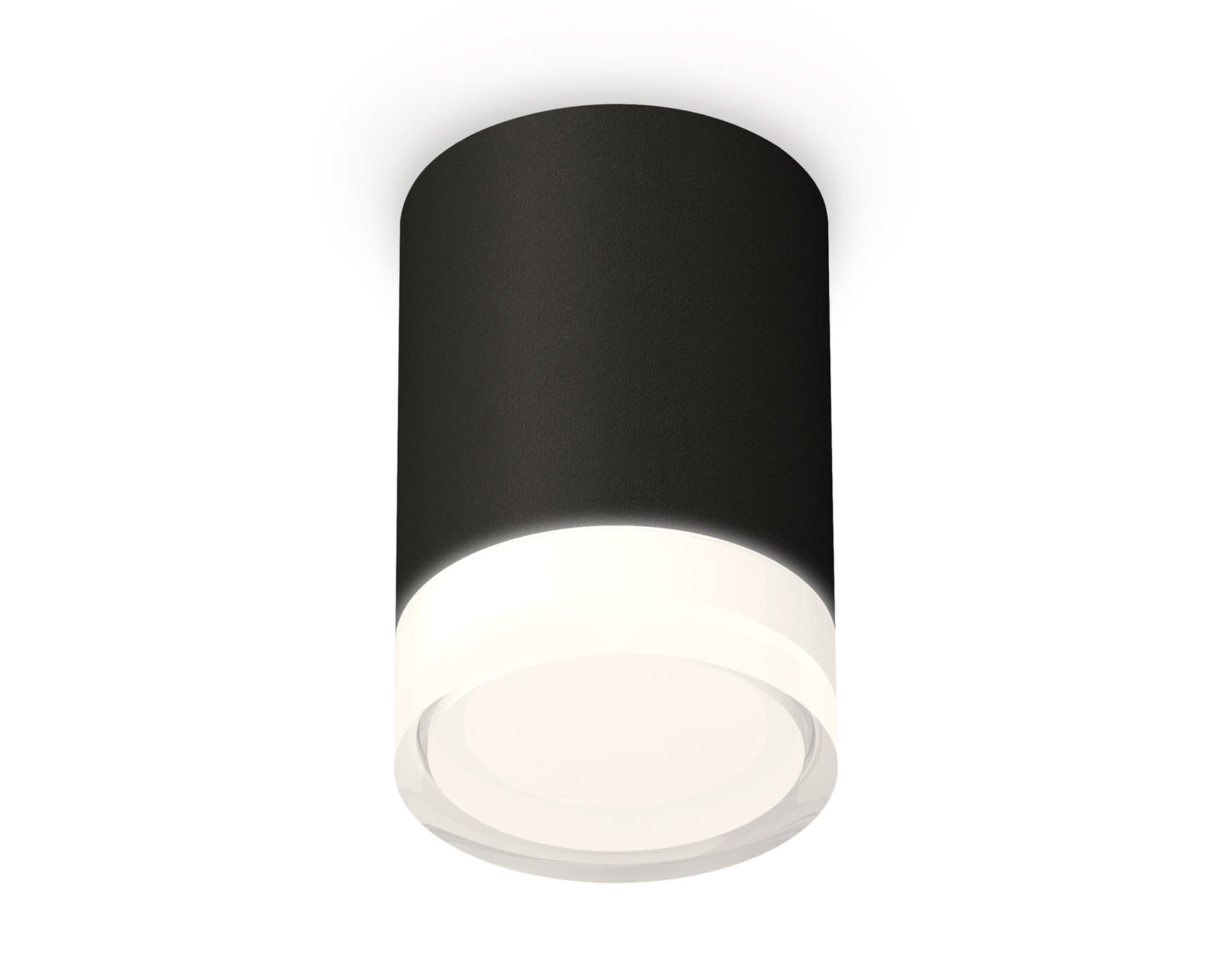 Ambrella Комплект накладного светильника XS7422023 SBK/FR/CL черный песок/белый матовый/прозрачный MR16 GU5.3 (C7422, N7160) — миниатюра 1