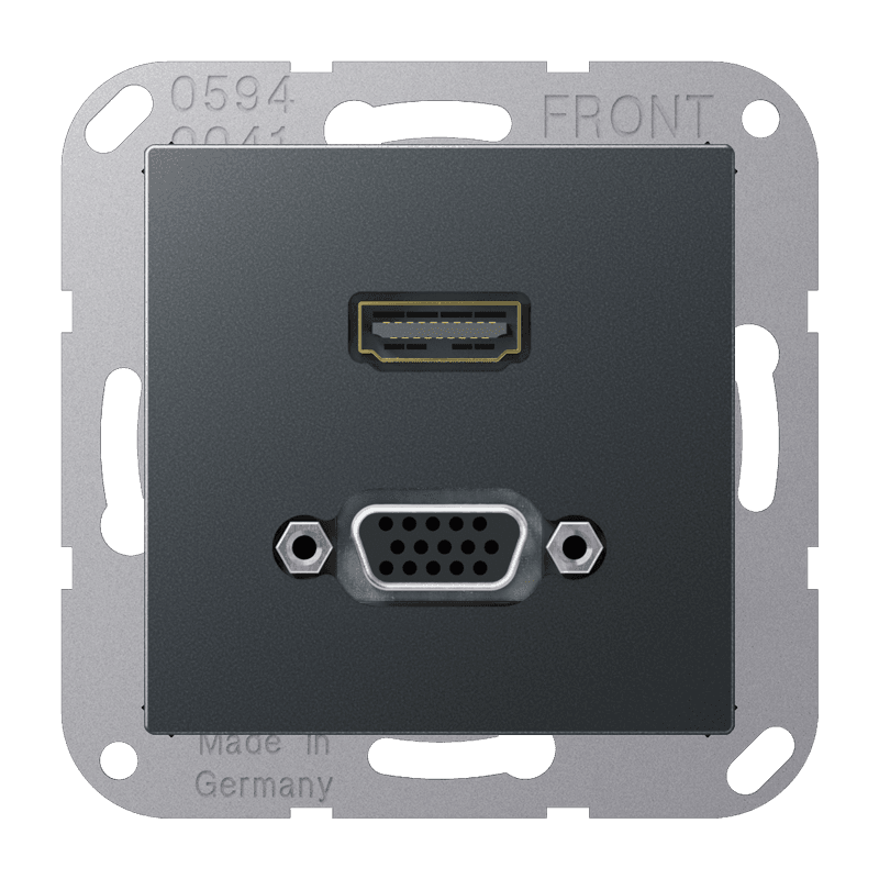JUNG HDMI / VGA, матовый антрацит MAA1173ANM