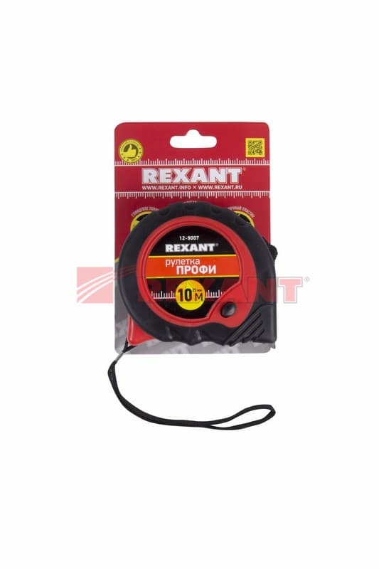 Рулетка " Профи" прорезиненный корпус 10м*25мм Rexant 12-9007 — миниатюра 3