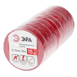 ЭРА 43720/43713 ПВХ-изолента 15мм*20м красная — миниатюра 2