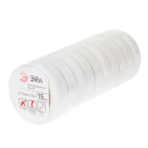 ЭРА 43881/43874 ПВХ-изолента 15мм*10м белая — миниатюра 2