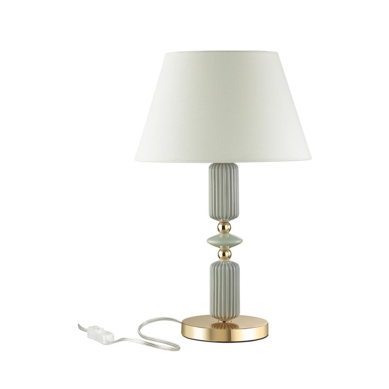 Odeon Light 4861/1TA CLASSIC ODL_EX21 золото/раноцветн./керамика/абажур Настольная лампа E27 1*60W CANDY — миниатюра 1