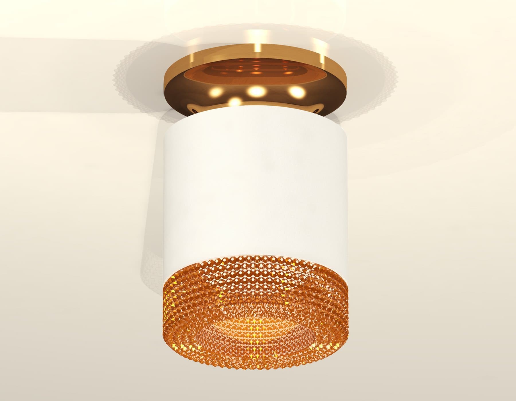 Ambrella Комплект накладного светильника XS7401123 SWH/PYG/CF белый песок/золото желтое полированное/кофе MR16 GU5.3 (N7929, C7401, N7195) — миниатюра 2