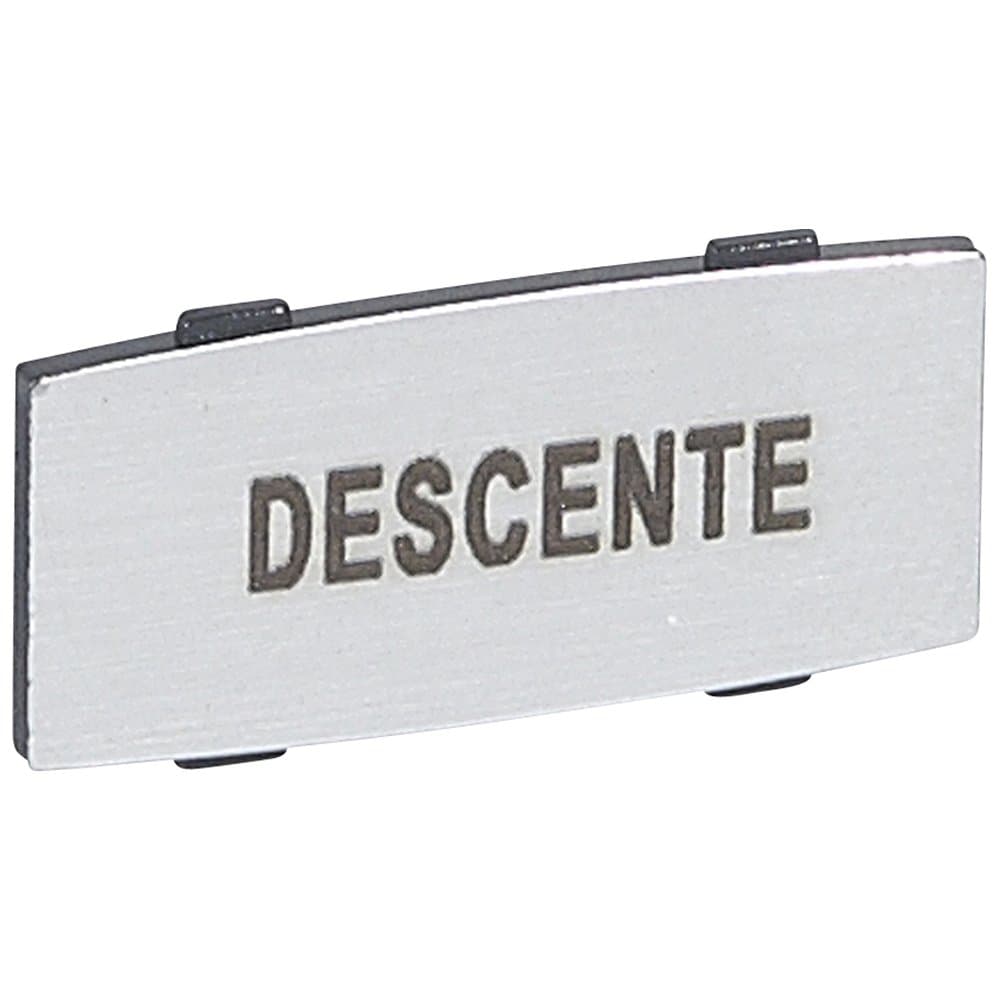 Legrand Osmoz вставк. узкая алюм. "DESCENTE" надпись 024337