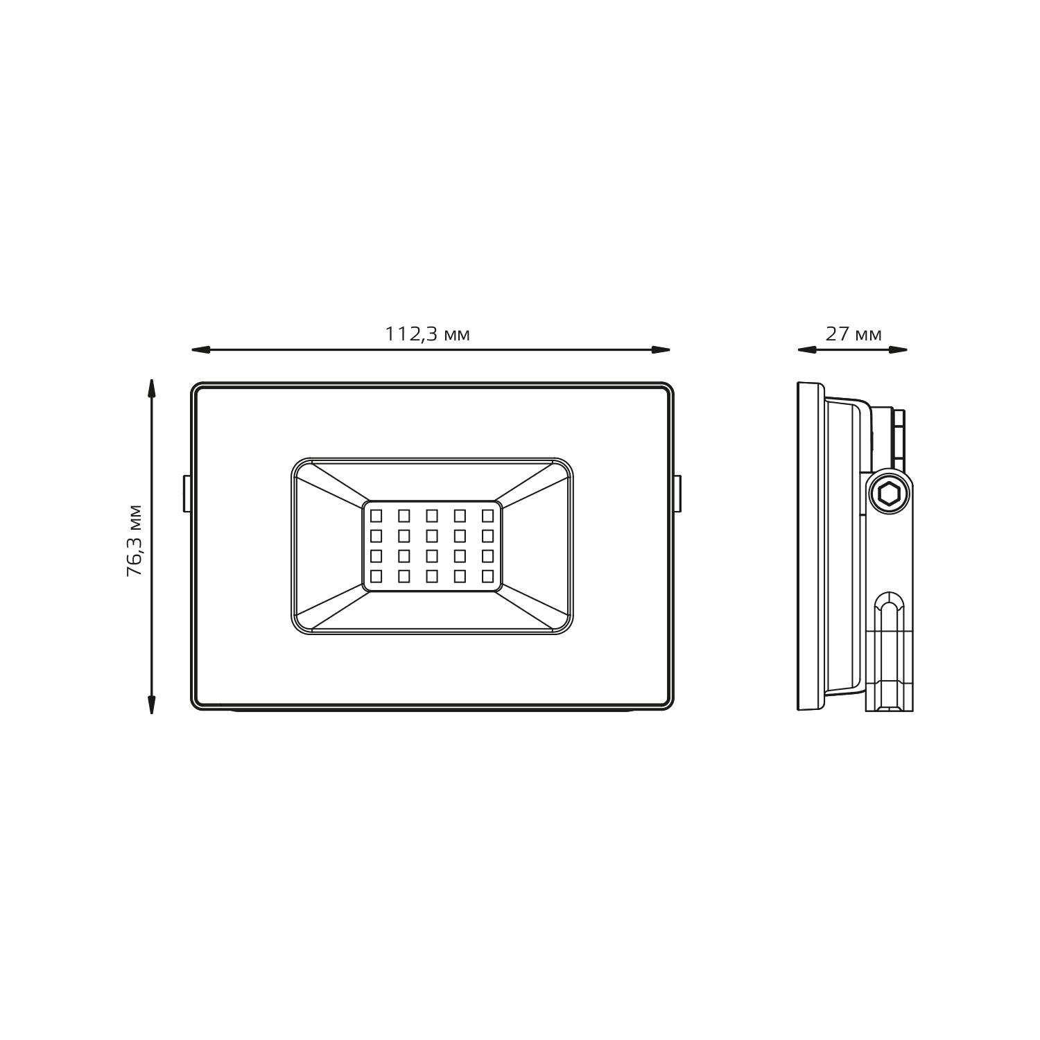 Gauss Прожектор Elementary 20W 1745lm 4000К 200-240V IP65 черный LED 613100220 — миниатюра 7