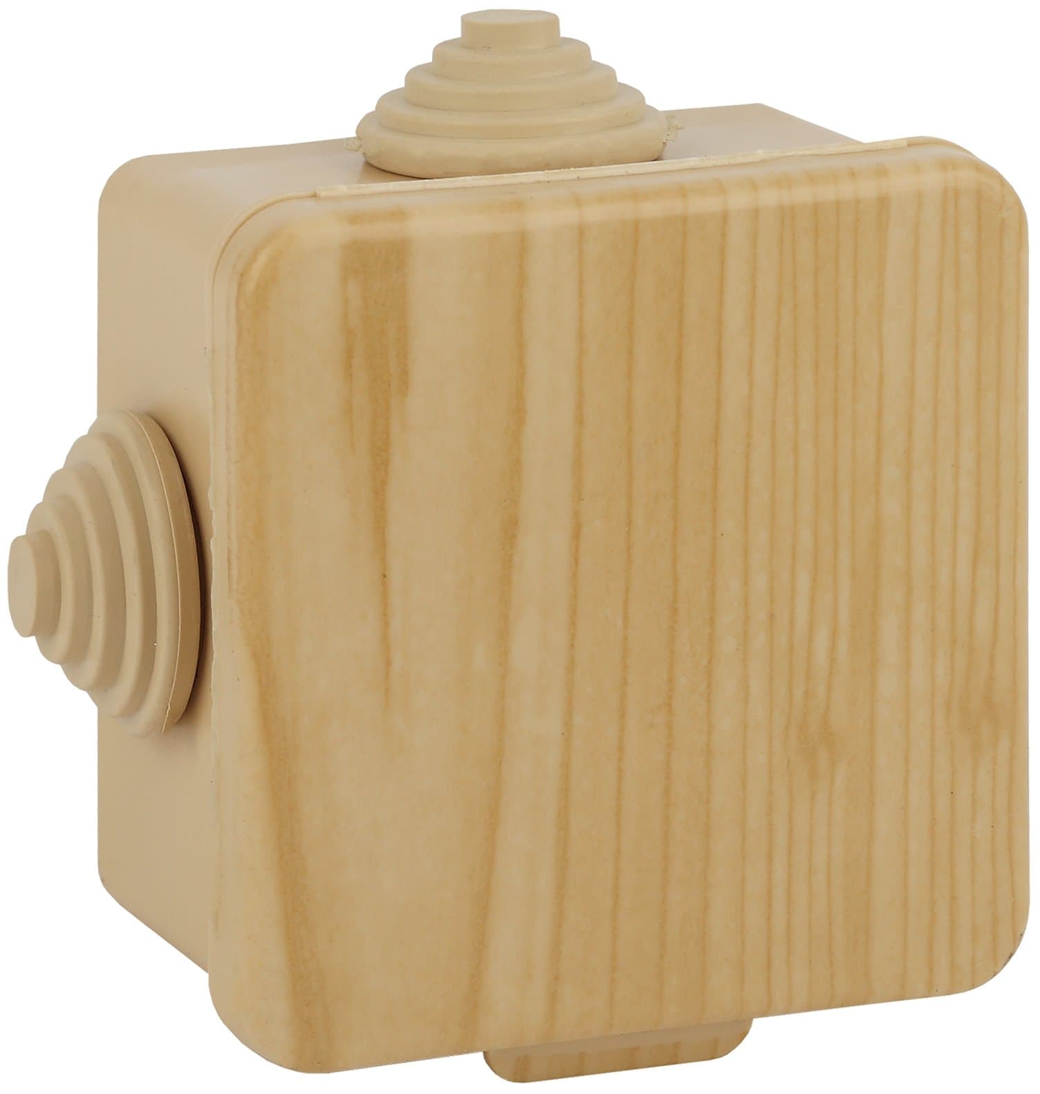 ЭРА KOR-80-80-50-7g-P Коробка распаячная открытой установки КОР (сосна) 80х80х50мм с гермовводами 7 вх. IP