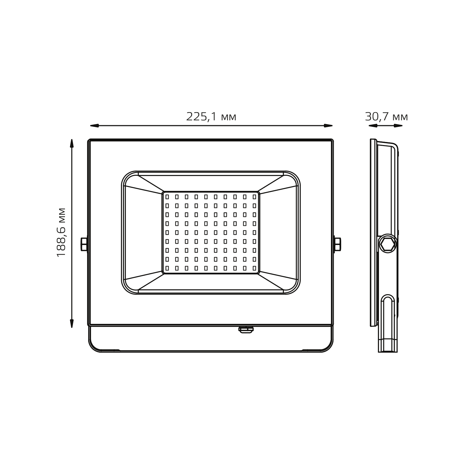 Gauss Прожектор Elementary 70W 7175lm 4000К 175-265V IP65 черный LED 613100270 — миниатюра 7