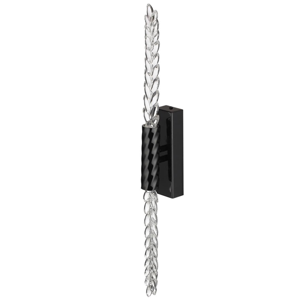 Odeon Light 5459/5WL L-VISION ODL_EX26 041 черный глянцевый/прозрачн./металл/стекло Настенный светильник LED 5W (2*2.5W) 3000K 207Лм KOLOS