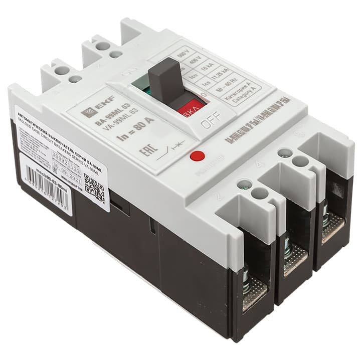 EKF Автоматический выключатель ВА-99МL 63/ 80А 3P 15кА Basic — миниатюра 4