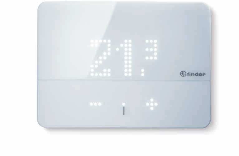 Finder Комнатный цифровой термостат Bliss2; питание 5В DС; 1СО 5А; в комплекте Gateway WiFi/BLE 1CB190050007POA