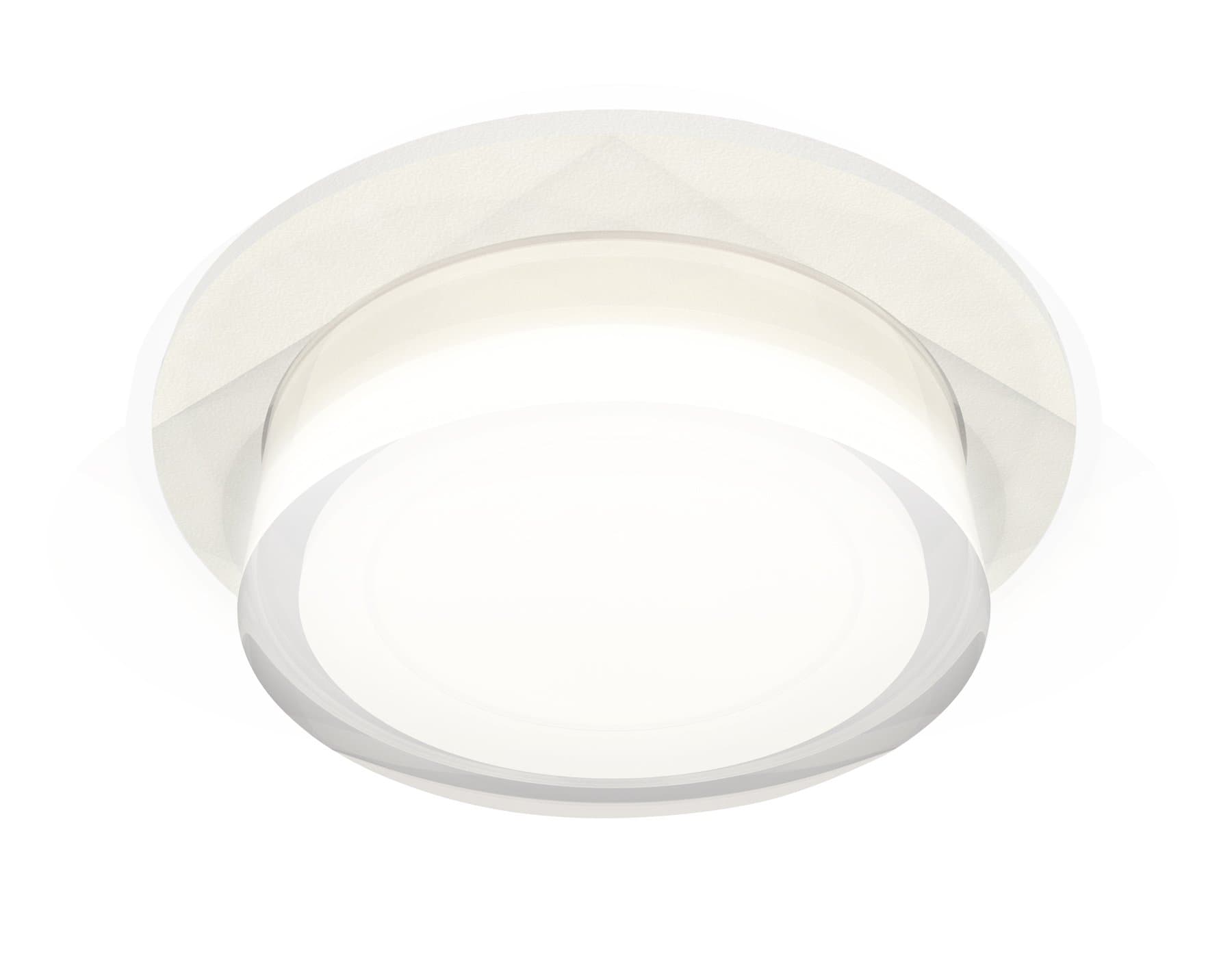 Ambrella Комплект встраиваемого светильника с акрилом XC7621043 SWH/FR/CL белый песок/белый матовый/прозрачный MR16 GU5.3 (C7621, N7160) — миниатюра 1