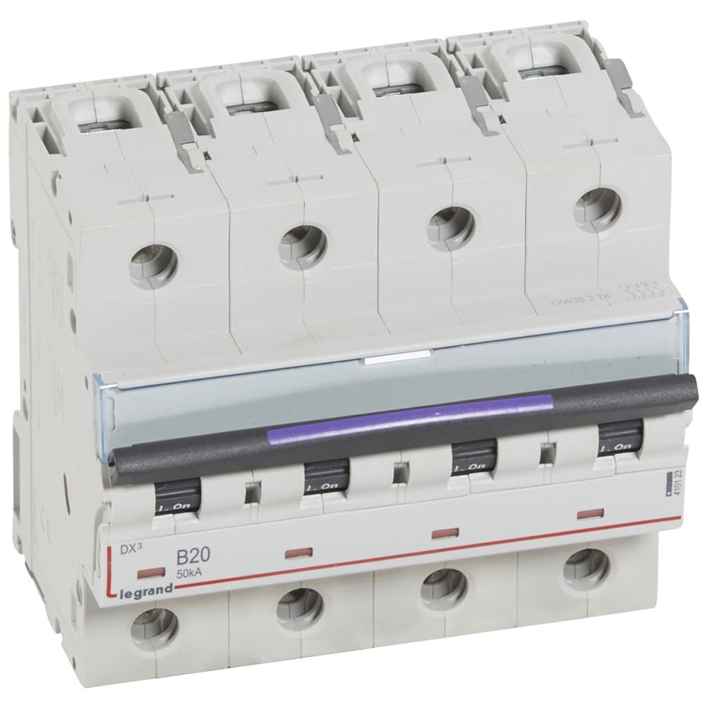 Legrand DX3 Автоматический выключатель 50кА 20А 4P B 410123 — миниатюра 1