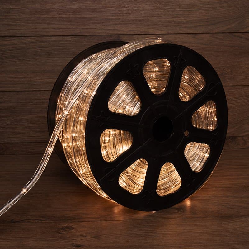 NEON-NIGHT Дюралайт LED, свечение с динамикой (3W) - ТЕПЛЫЙ БЕЛЫЙ, 24 LED/м, бухта 100м 121-326-4