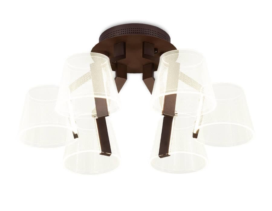 Ambrella Потолочная светодиодная люстра с пультом AK4012/6 CF кофе 72W D600*260 (ПДУ РАДИО 2.4) — миниатюра 1