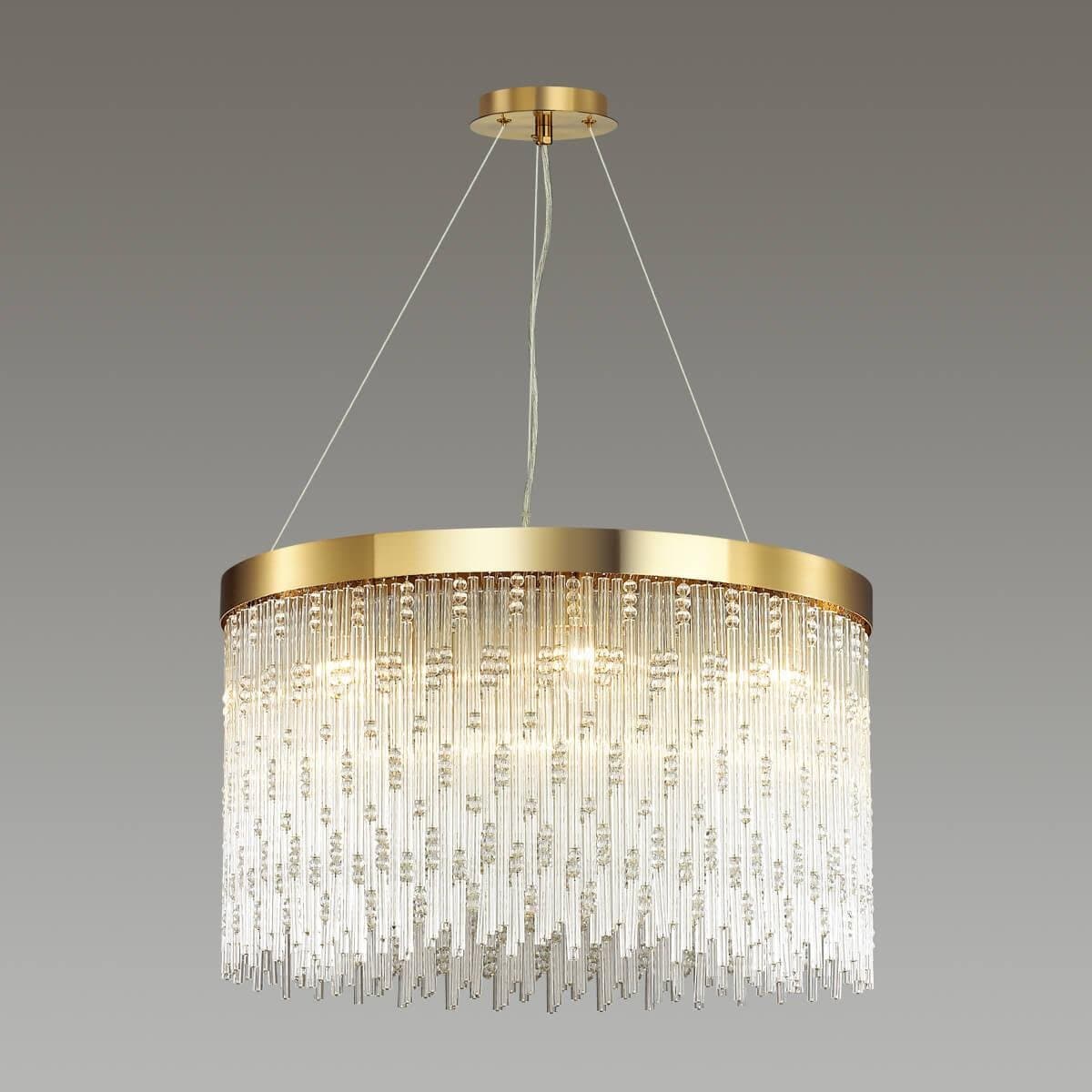 Odeon Light 4848/8 HALL ODL21 343 золото/стекло Люстра E14 8*40W REFANO — миниатюра 4