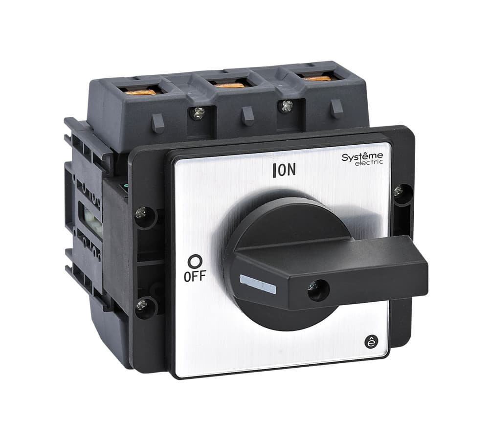 Systeme Electric Выключатель-разъединитель 3P 125A IP20 с чёрной рукояткой на дверцу 4 винтами