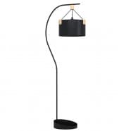 Eglo 39947 Торшер POTOSI, 1x40W, E27, L685, B400, H1870, основание: Ø360, сталь, черный/крафт бумага, дерево, черный, коричневый