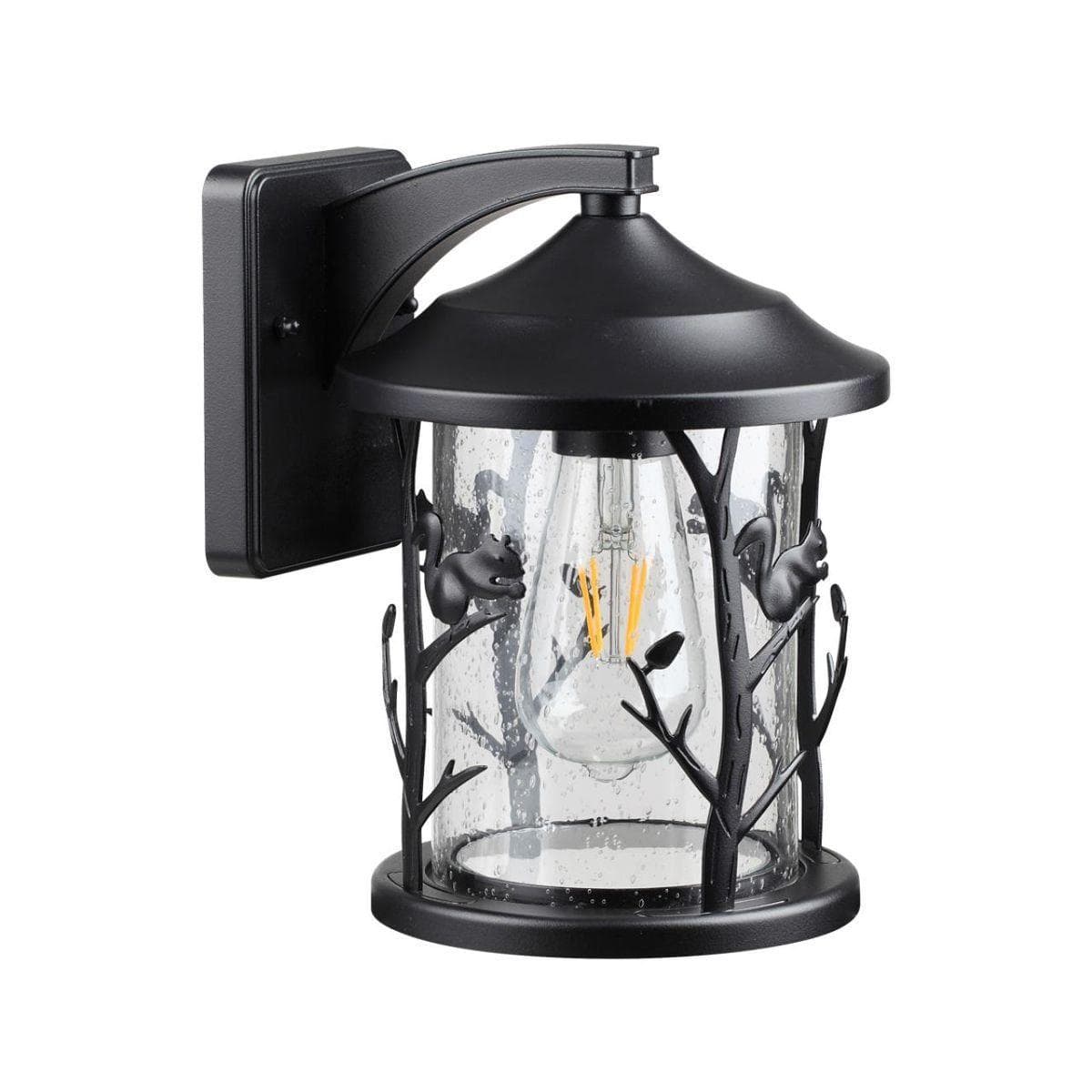 Odeon Light 4963/1W NATURE ODL22 579 черный/стекло Ландшафтный настен.светильник E27 1*60W IP44 CUITA