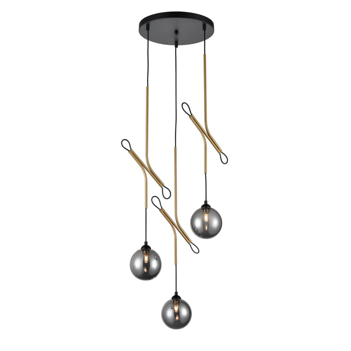 Vele Luce Ottava Светильник подвесной Modern D490*H725/1650 черный, золото | black, gold металл | metal VL5662P03