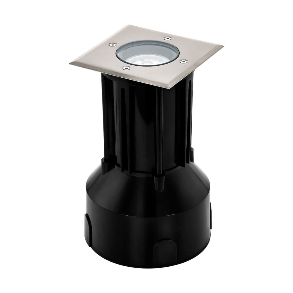 Eglo 62343 Уличный светодиодный встраиваемый спот RIGA 3 PRO, 1x6W(GU10-LED), 120х120, IP65, сталь, пластик