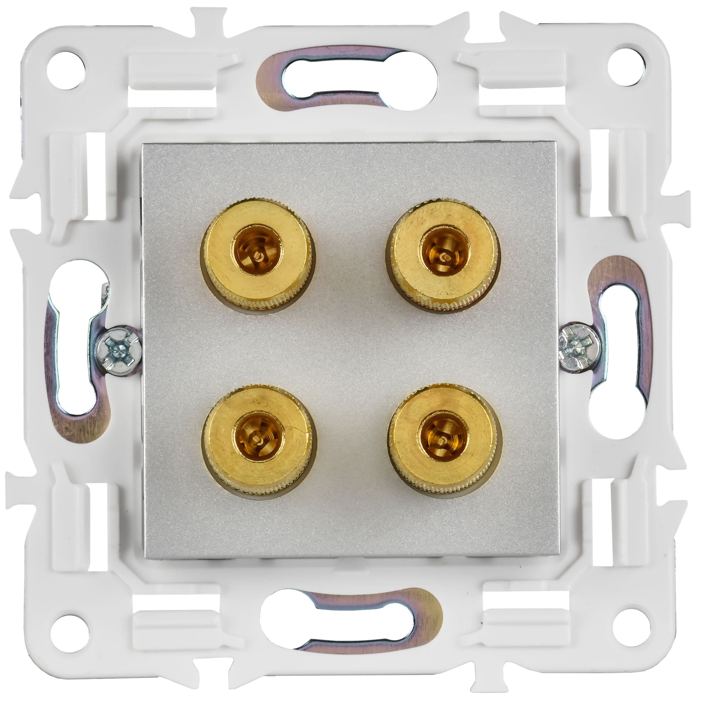 IEK SKANDY Серебряный Аудиорозетка 4-ая SK-A01S — миниатюра 2