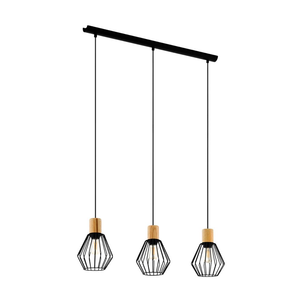 Eglo 43378 Подвес PALMORLA, 3x60W (E27), L760, B160, H1100, сталь, дерево, черный, медный