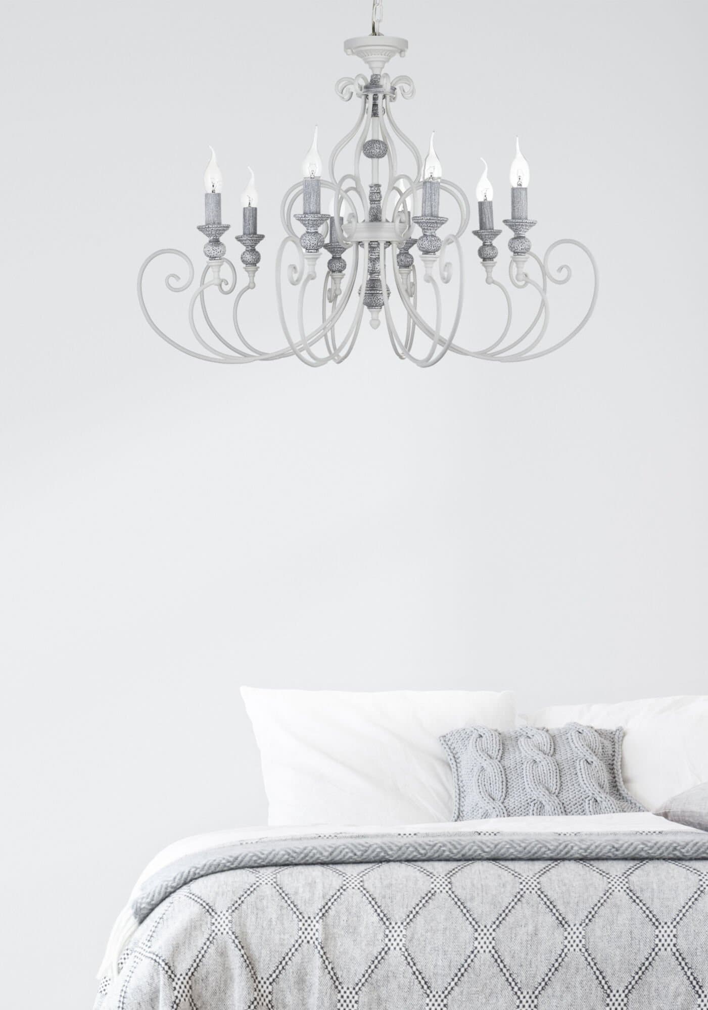 Maytoni Elegant Karina Белый Люстра 8xE14 60W ARM631-PL-08-W — миниатюра 7