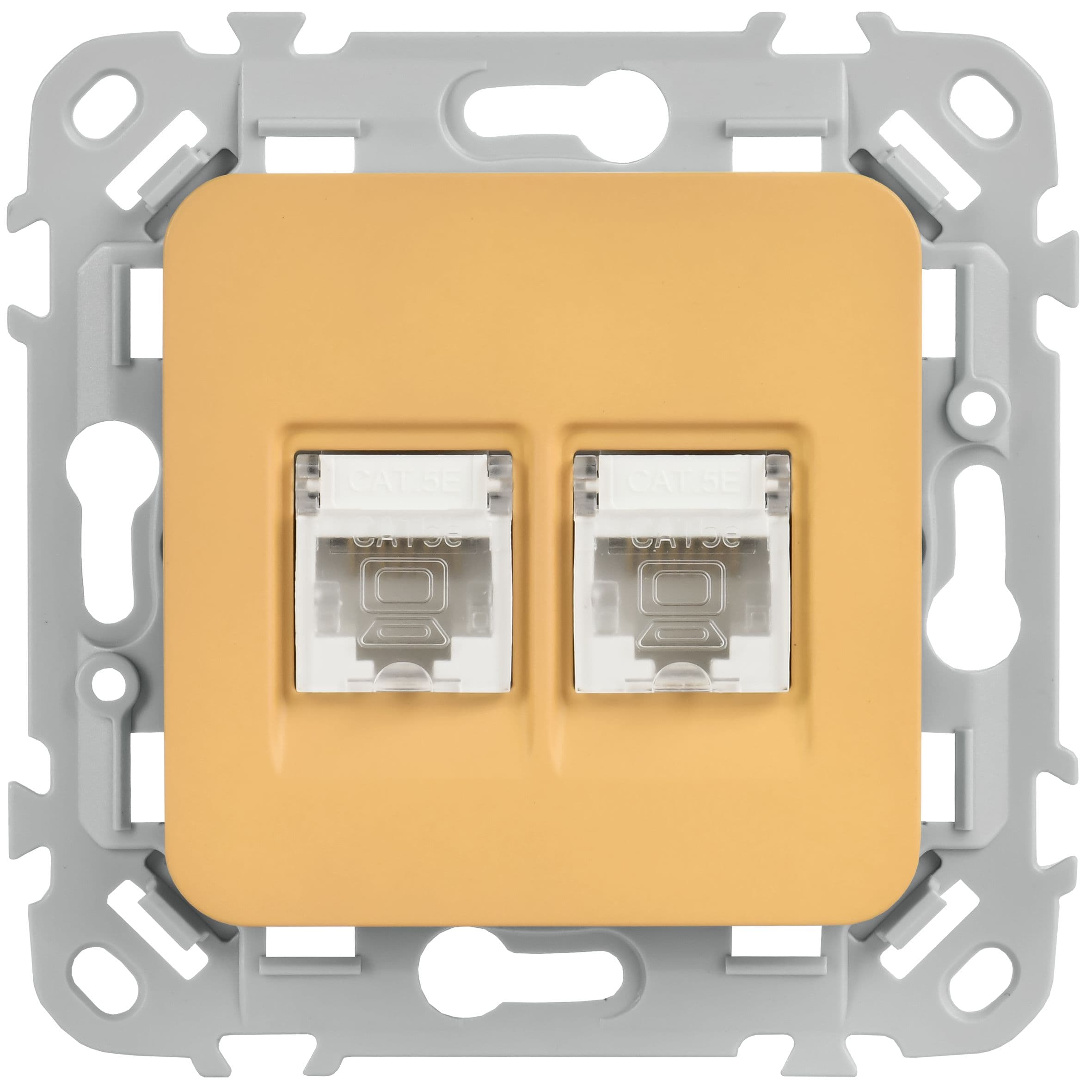IEK FLITE Шамуа Розетка 2-местная компьютерная RJ45 категория 5Е UTP — миниатюра 2