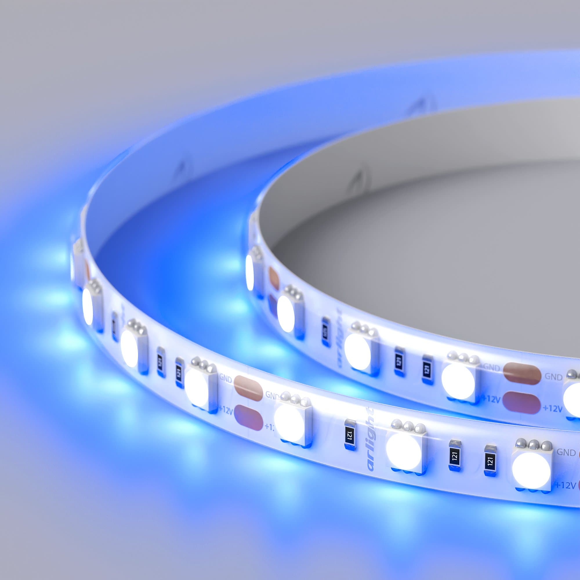 Arlight Светодиодная лента RTW 2-5000SE 12V Blue 2x (5060, 300 LED, LUX) (14.4 Вт/м, IP65) 014882 — миниатюра 4