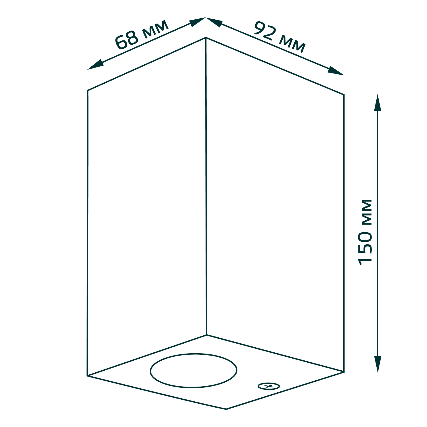 Gauss Светильник садово-парковый Cube настенный архитектурный, 2xGU10, 67*92*150mm, 170-240V / 50Hz, 2xMax.35W, IP54, 5 GD159 — миниатюра 6