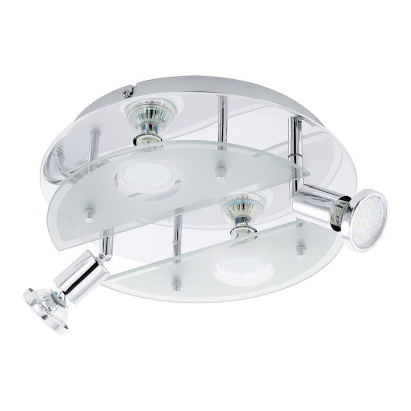 Eglo Люстра LED CABO 1, 4х3W (GU10), Ø290, хром/стекло 93085