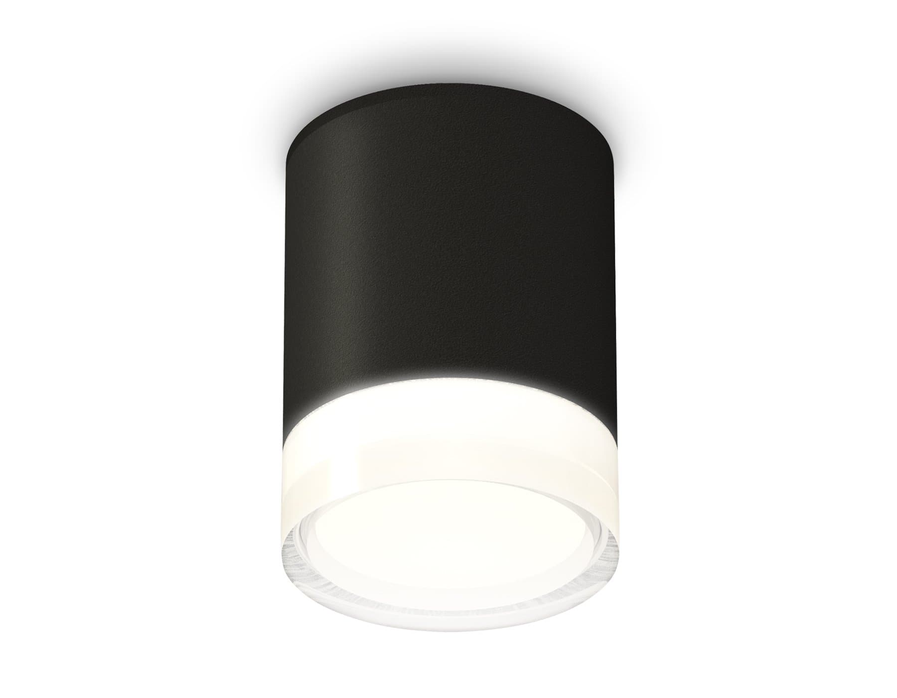 Ambrella Комплект накладного светильника XS6302064 SBK/FR/CL черный песок/белый матовый/прозрачный MR16 GU5.3 (C6302, N6241) — миниатюра 1