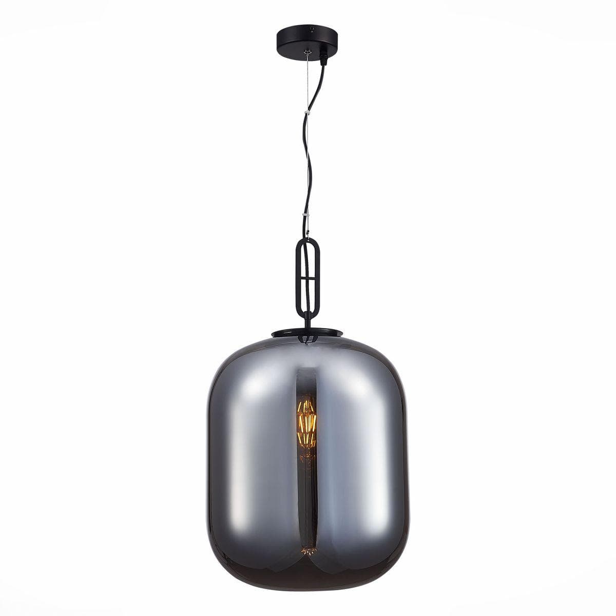 ST Luce SL1050.713.01 Светильник подвесной Черный/Дымчатый E27 1*40W — миниатюра 2