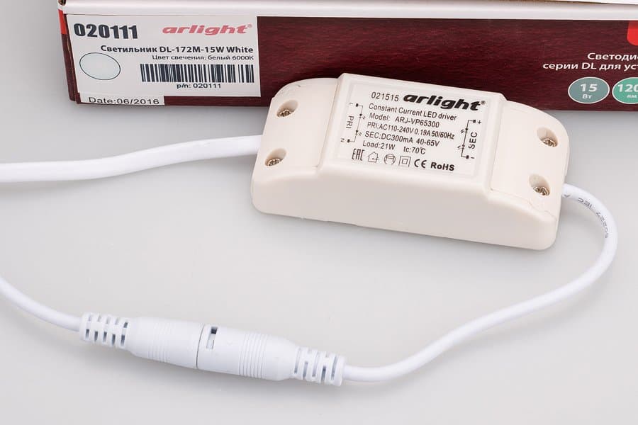 Arlight Светильник DL-172M-15W White (IP40 Металл, 3 года) 020111 — миниатюра 2